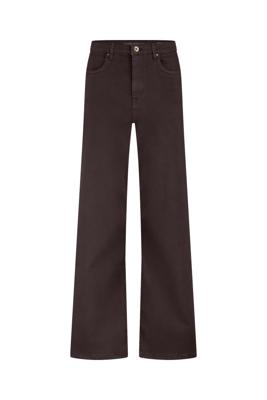 Studio Anneloes Lexie col denim trousers 13299  8700 espresso
