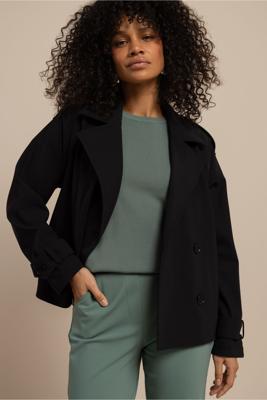 Studio Anneloes Cato bonded trenchcoat 13541 Zwart