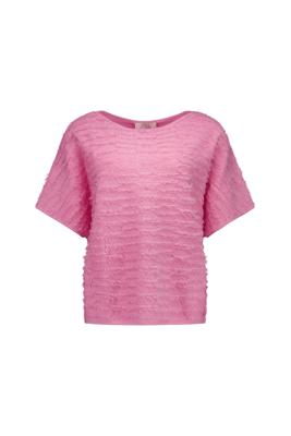 Studio Anneloes Lenti fringe pullover 13691 Pop Pink