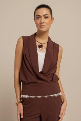 Studio Anneloes Hanne wrap top 13953 Chestnut