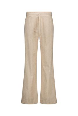 Studio Anneloes Abigail stripe trousers 13898 Latte - Orchid Orange
