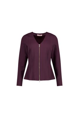 Studio Anneloes Polly peplum twill top 14249 Aubergine