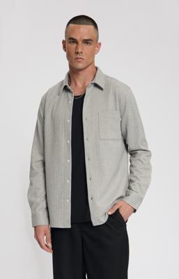 Law of the Sea, blouse met lange mouw, grijs melee