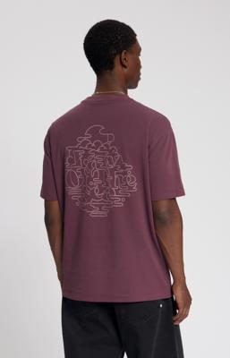 Law of the Sea, t-shirt korte mouw met backprint, bordeaux