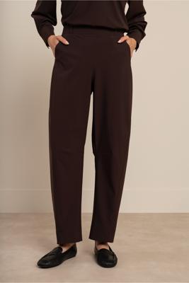 Studio Anneloes Marlise barrel trousers 94861 Espresso