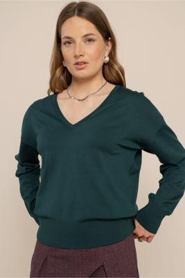 Studio Anneloes Ruth Vneck pullover 14217 Dark Teal