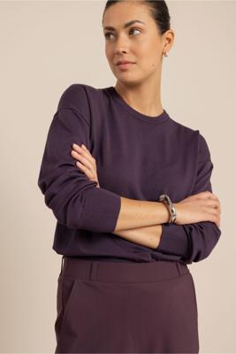 Studio Anneloes Ruth round neck pullover 14223 Aubergine