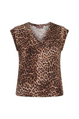 Studio Anneloes Leone leopard vneck top