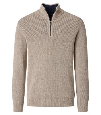 Casamoda Half Zip Trui Troyer 126280020 Beige