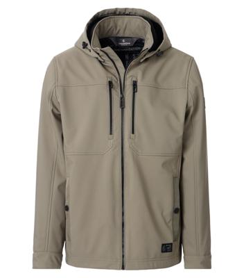 Casamoda  Softshell Jas 126410230 Beige-Groen