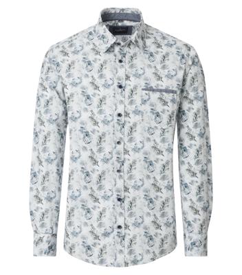 Casamoda Casual Overhemd met print 126132100 Blauw