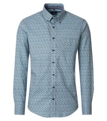 Casamoda casual overhemd met print 126132490 Blauw