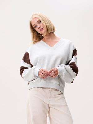Catwalk Junkie, sweater V-hals, licht grijs melange