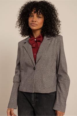 Studio Anneloes Jorine tweed look jacket 14304 Black-Kit
