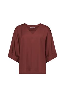 Studio Anneloes Madison satin top 13947 Chestnut