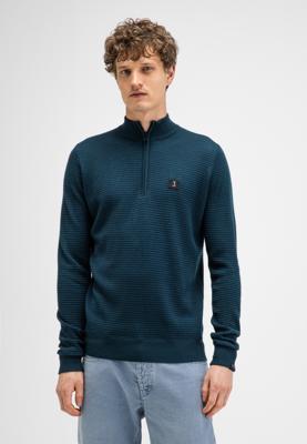 Butcher of Blue Half Zip Structure Trui M2626027 Donkergroen