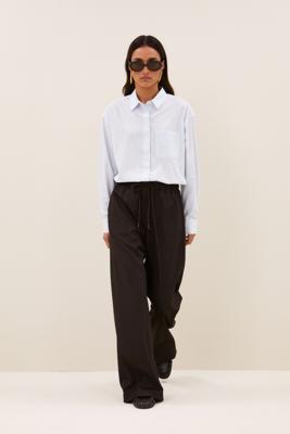By-Bar Broek pelle pants | brown pinstripe