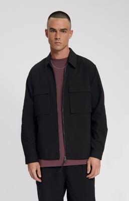 Law of the Sea, overshirt met ritssluiting, zwart