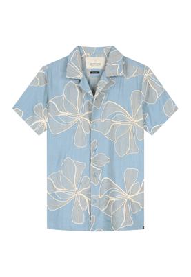 Dstrezzed  Jackson Shirt  bloemenprint 314000 Blauw