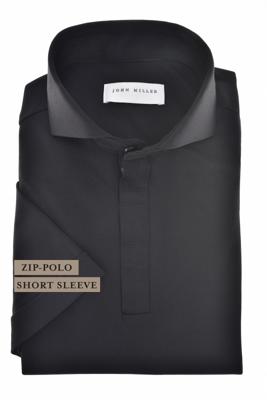 John Miller hyperstretch polo korte mouw 5142677-295 Zwart