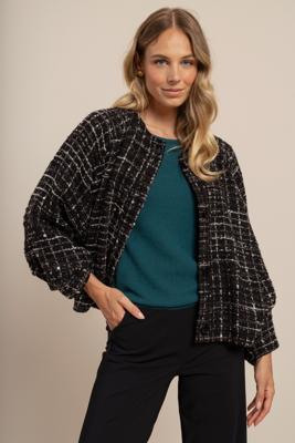 Studio Anneloes Kenza jacket 14279 Espresso-Black