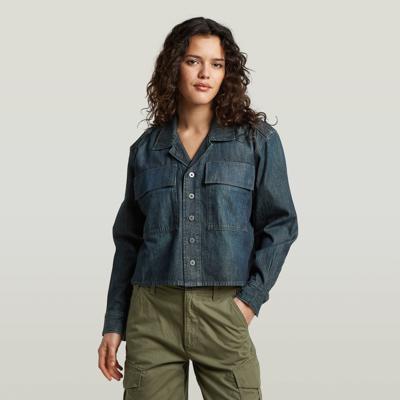 G-star, blouse, denim, blauw