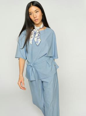 Mos Mosh Blouse Rikas Roy 178320 Licht Blauw