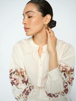 Mos Mosh Notta Embroid Blouse 181080 Ecru