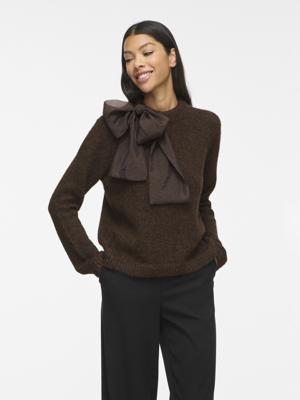 Vila Vibows Gebreide Trui 14117467 Coffee Bean
