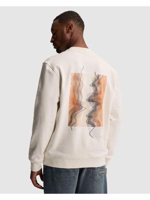 Cast Iron, sweater met backprint, ecru