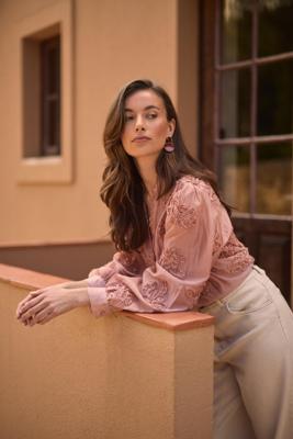Nukus Blouse Antonella Paillet | Rose