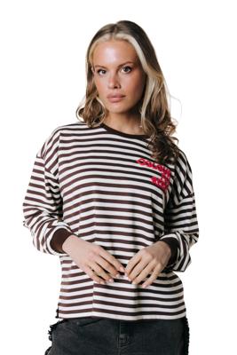Colourful Rebel Longsleeve Striped Wavy Logo