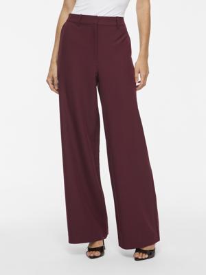 Vila Viontaya High Waist Wide Leg Broek Port Royale