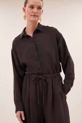 By Bar, blouse donkerbruin