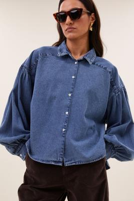 By Bar, blouse denim, blauw