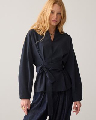 Summum, blousejas, krijtstreep navy