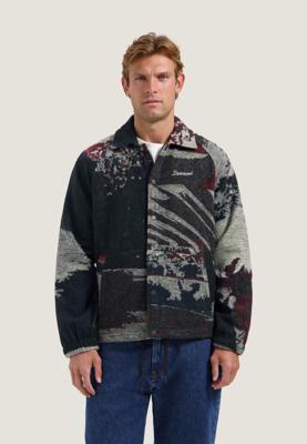 Dstrezzed, overshirt jaquard, grijs met dessin