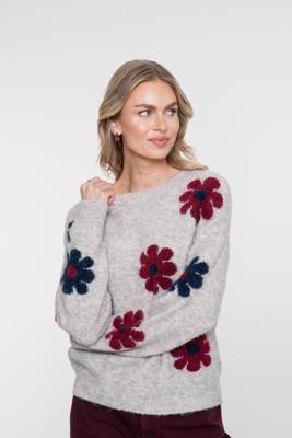 Geisha, trui met bloemen, zand
