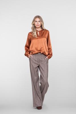Geisha, broek streep, bruin