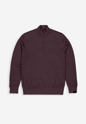 Butcher of Blue Structure Halfzip Trui M2626027 Pascha Purple