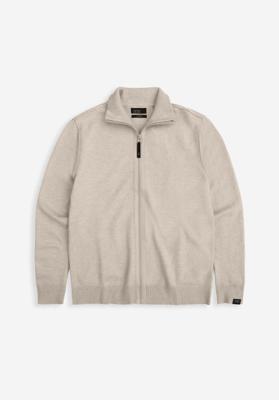 Butcher of Blue Trui Clifden Full Zip M2626105 Zand