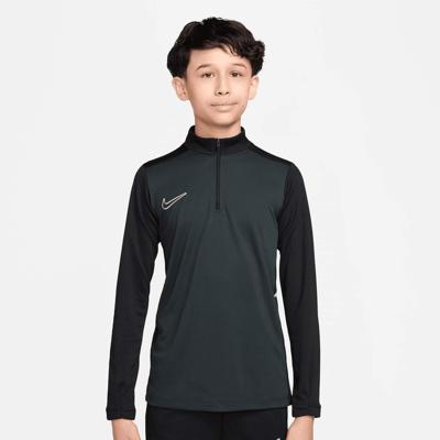 Nike academy voetbaltrainingstop met dri-fit, lange mouwen en korte rits voor kids