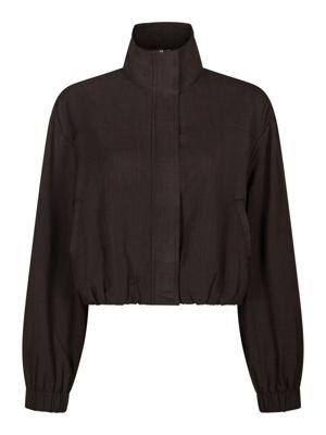 Neo Noir Blouse Felicity Zip | Dark Brown