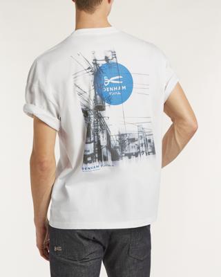 Denham Yanaka Grafic T-Shirt 01-26-01-52-074 Wit