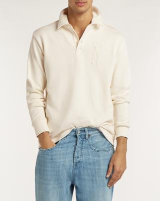 Denham Polo Lange mouw met Scissor logo 01-26-01-71-060 Wit
