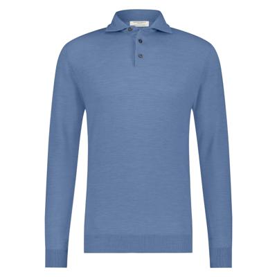 Seven Dials Trui met polo kraag SDL00005AN14 Grijsblauw