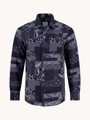 A Fish Named Fred Overshirt Indigo 34.031 Blauw
