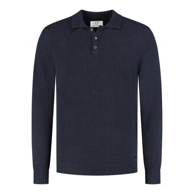 Born with Appetite, trui in polomodel, donkerblauw