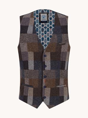 A Fish Named Fred Gilet Check 34.142 Navy