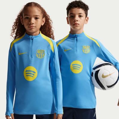 Nike fc barcelona dri-fit strike drill kids shirt